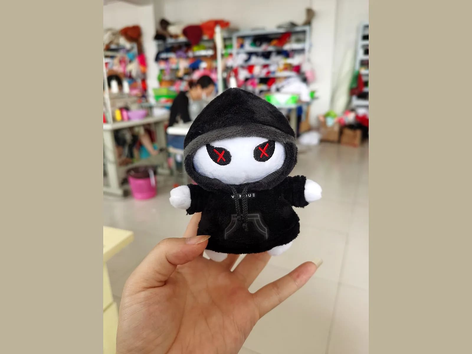 Production floor photograph at Custom Plush Toy Factory in Shenzhen