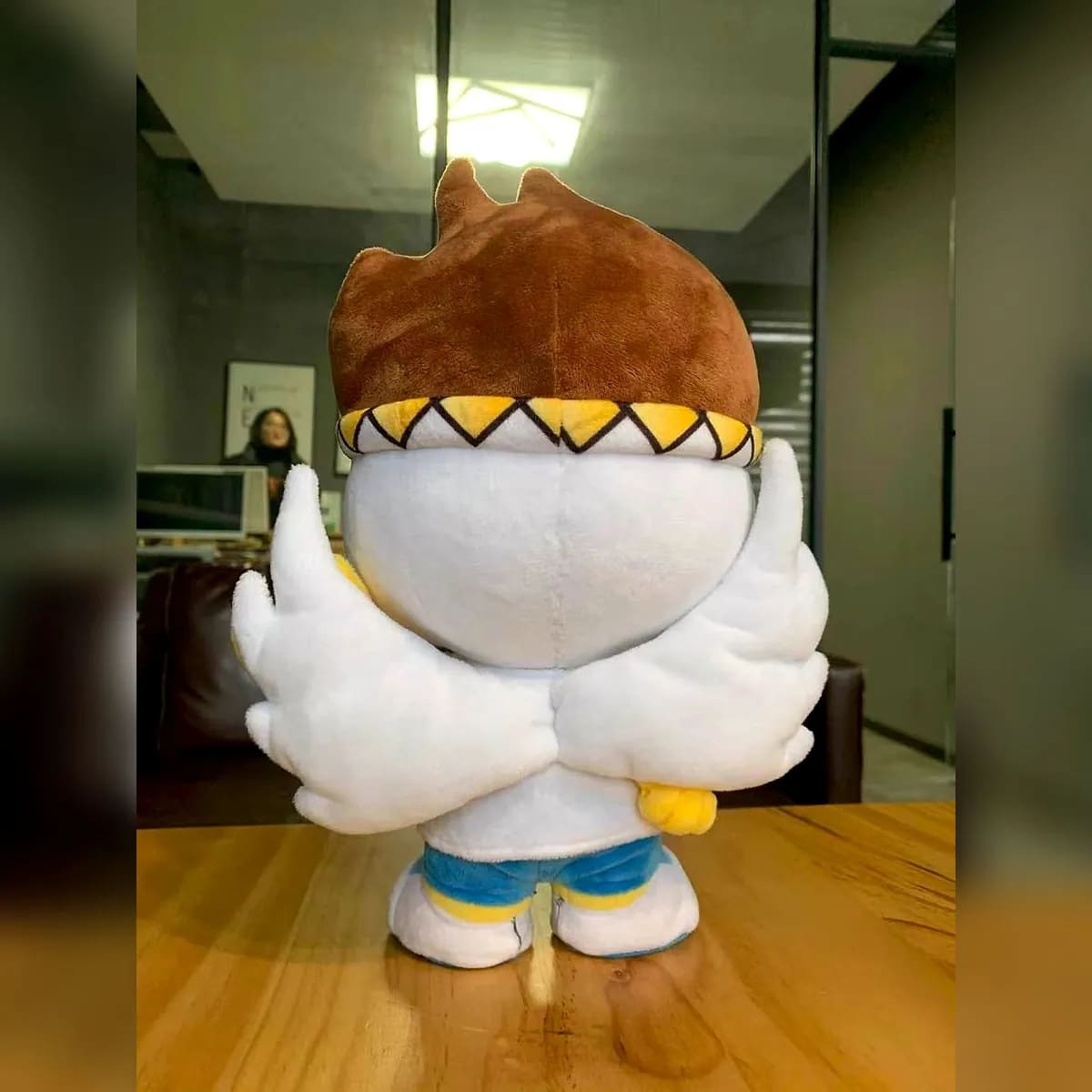 Long-hair mascot doll — custom plush dolls manufactured in Shenzhen by Custom Plush Toy Factory