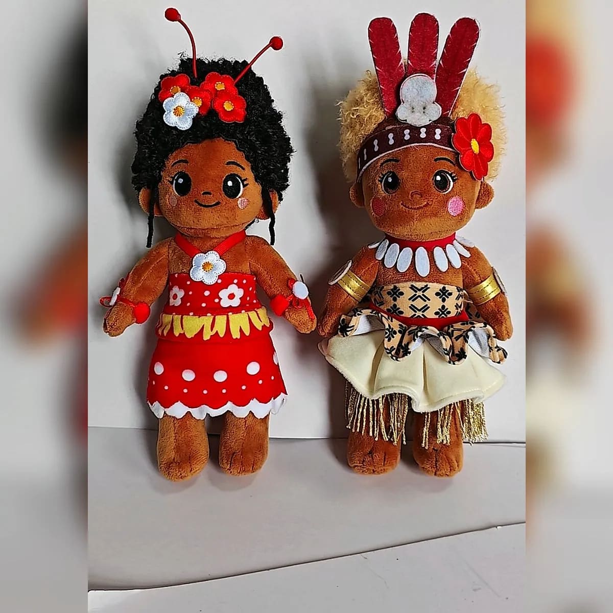 Traditional costume doll pair — custom plush dolls manufactured in Shenzhen by Custom Plush Toy Factory