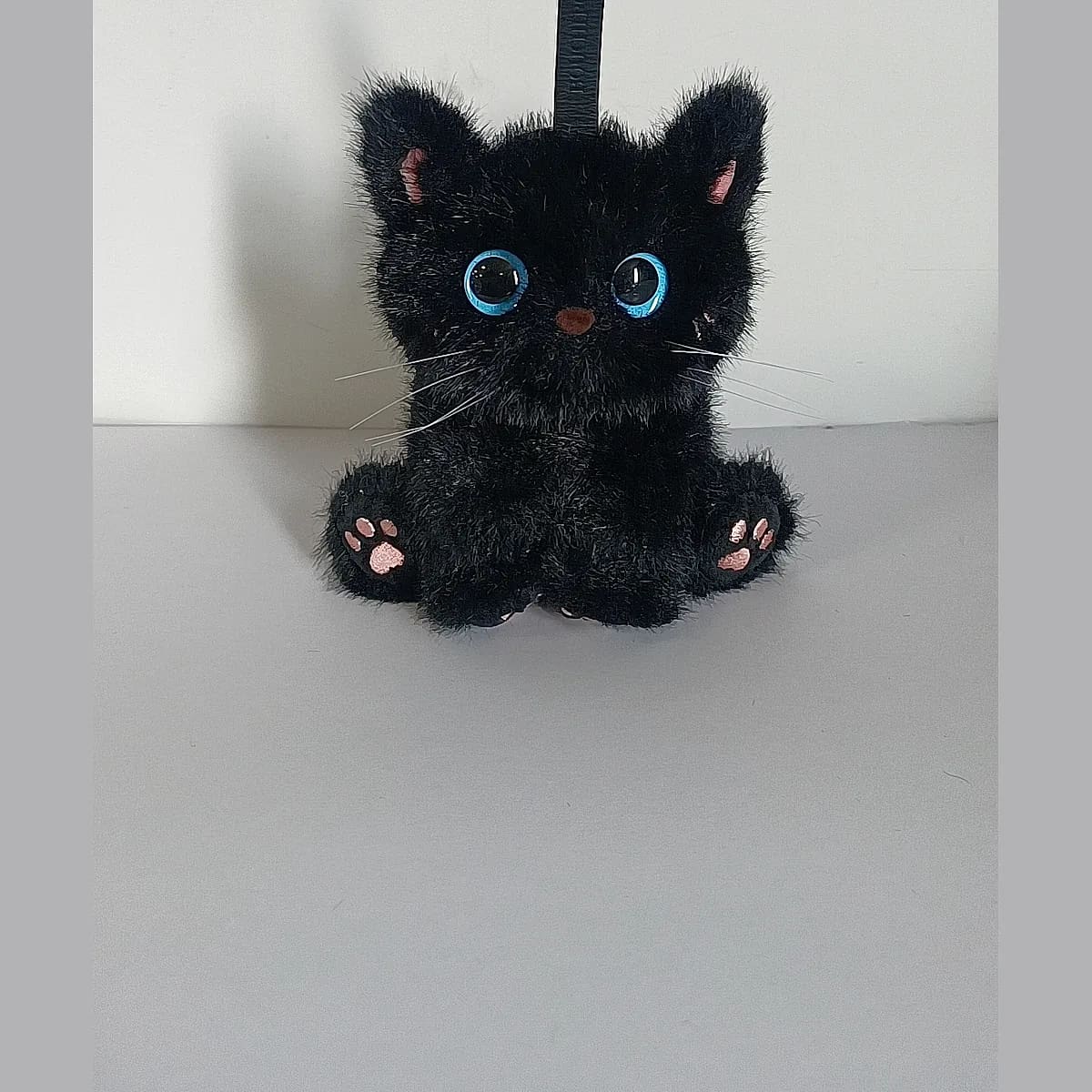 Black cat plush pendant — custom plush toys manufactured in Shenzhen by Custom Plush Toy Factory