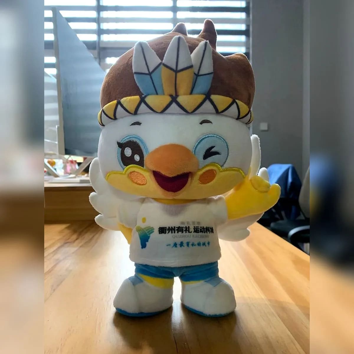 Heritage headdress mascot — custom brand mascots manufactured in Shenzhen by Custom Plush Toy Factory