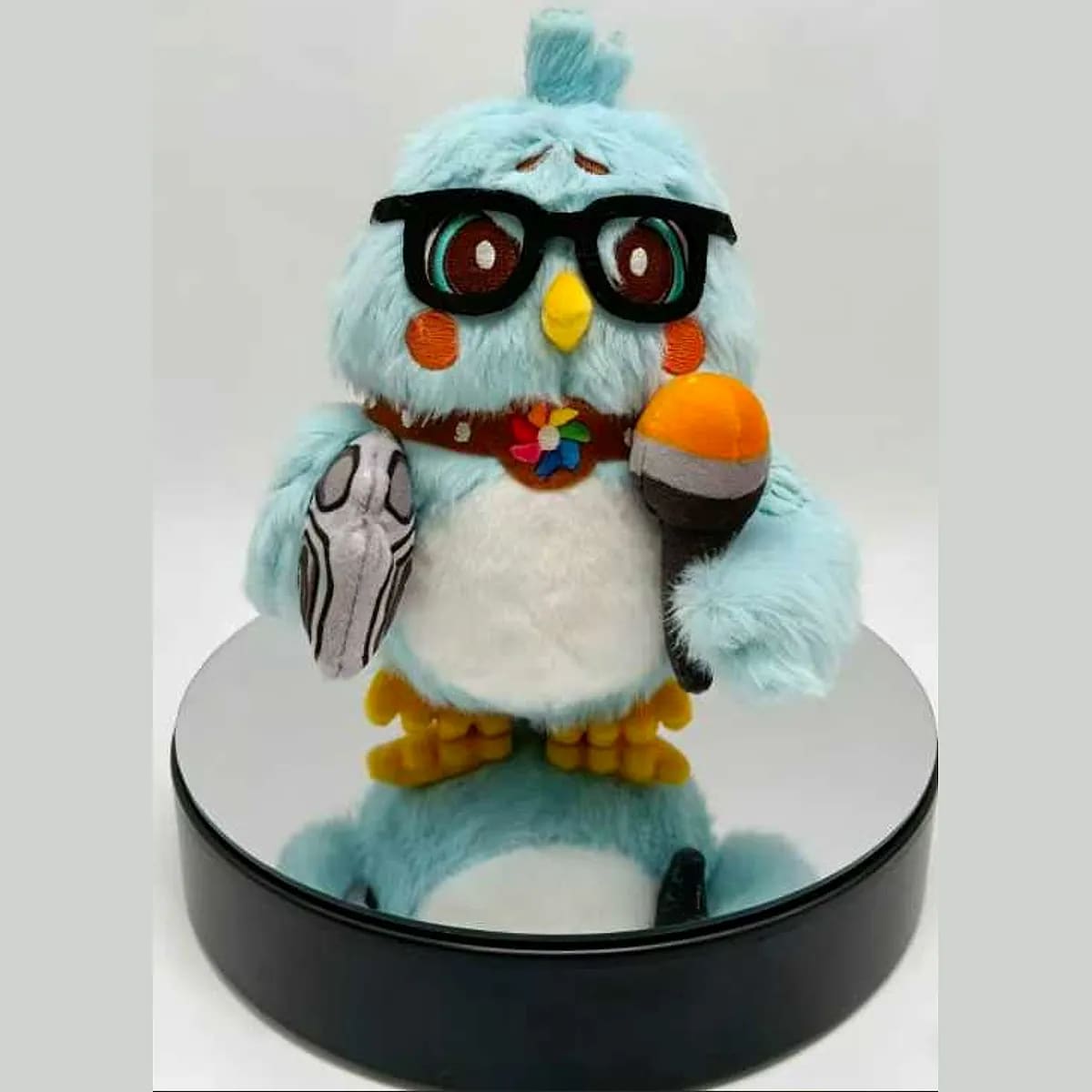 Bespectacled owl keychain — custom keychains manufactured in Shenzhen by Custom Plush Toy Factory